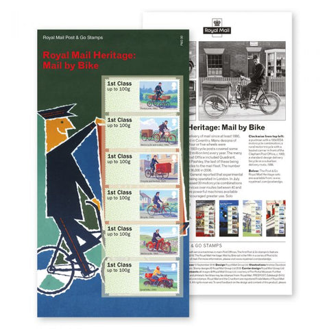 Royal Mail Heritage Mail By Bike Stamp Set