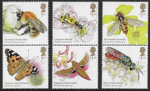 2020 Brilliant Bugs u/m mnh stamp set