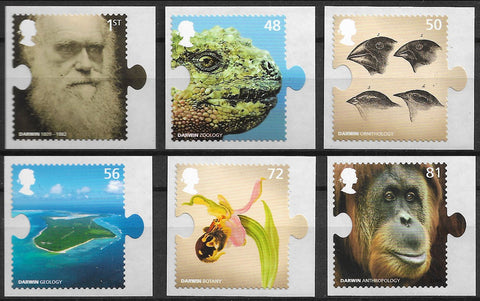 2009 Charles Darwin stamps set of 6 SG2898-2903