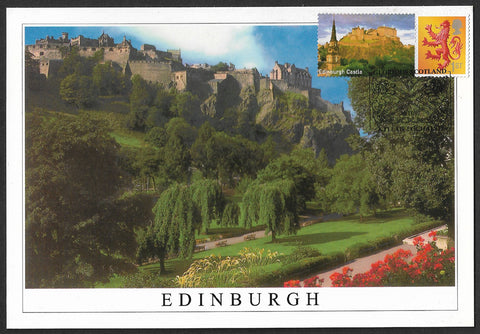 GB 2007 Glorious Scotland 1st class stamp Smilers maxi card Edinburgh Castle