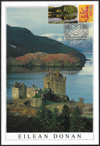 GB 2007 Glorious Scotland 1st class stamp Smilers maxi card Eilean Donan