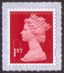 1st class u/m bright scarlet M17L machin stamp SG U2998 Security Backing Paper