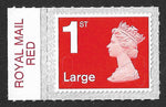 1st class Large u/m bright scarlet M18L machin stamp SG U3003 with Royal Mail Red colour tab