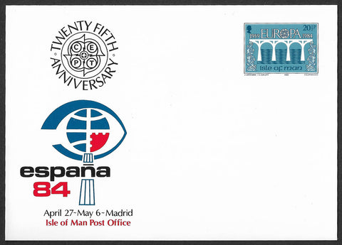 1984 Isle of Man Post Office Authority Espana 84 Madrid pre-stamped card #3