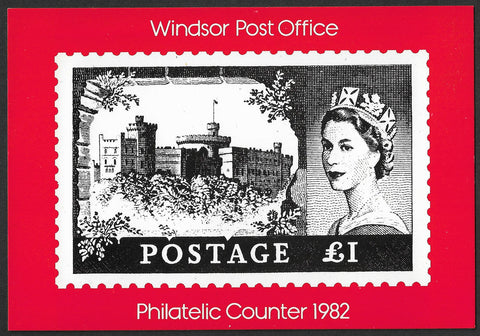 1982 Royal Mail Postcard Windsor Post Office Philatelic Counter