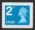 2nd class Large u/m bright blue M15L machin stamp SG U3000