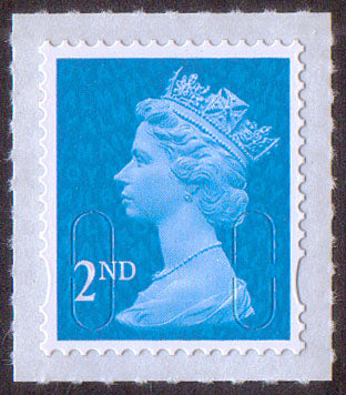 2nd class u/m bright blue M16L machin stamp SG U2995