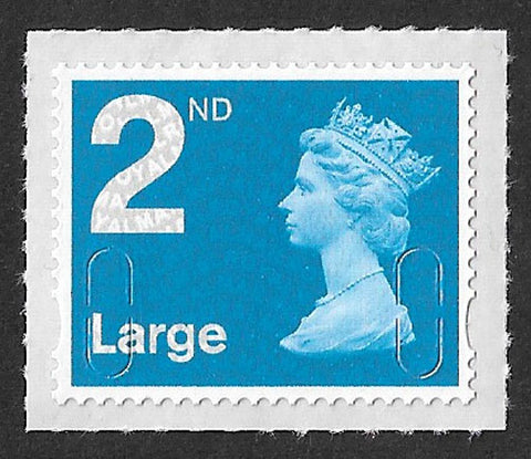 2nd class Large u/m bright blue M16L machin stamp SG U3000
