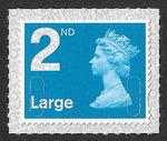 2nd class Large u/m bright blue M17L machin stamp SG U3000 SBP Ls