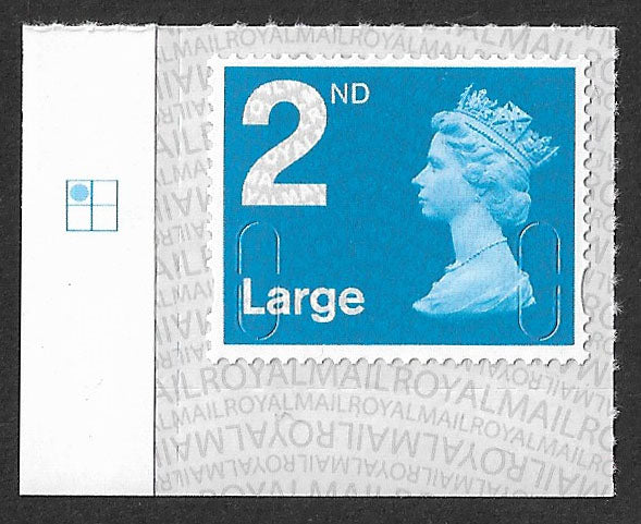 2nd class Large u/m bright blue M17L machin stamp SG U3000 SPB Ls with ...
