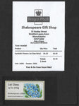 2019 Post and Go Symbolic Flowers with Shakespeare 1564 overprint