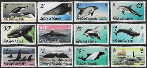 2012 Falkland Islands Whales and Dolphins u/m mnh stamps x 12